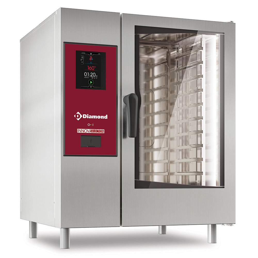Kombidämpfer  "TOUCH" mit Direkteinspritzung und Konfektionsöfen 10x GN 1/1 + Cleaning - SDET/XC-10-230V/3-
