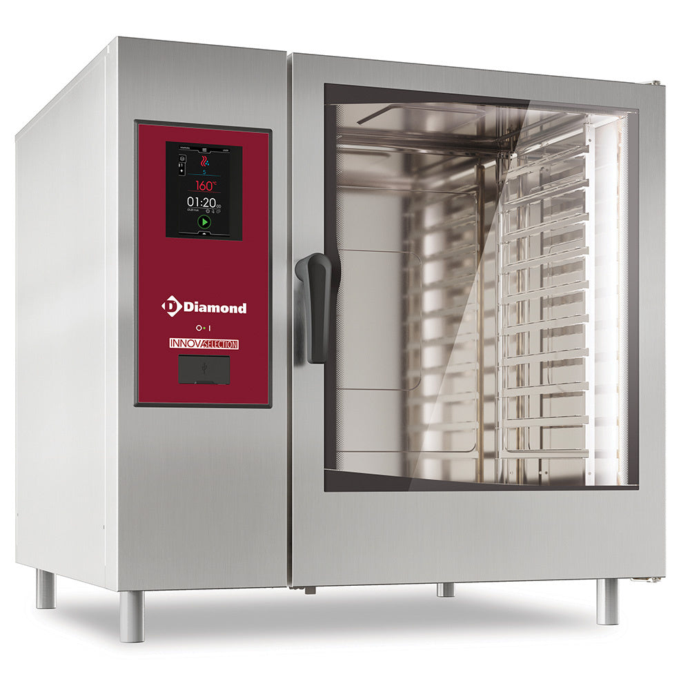 Elektro Kombidämpfer "TOUCH" direkter Dampfzufuhr und Konfektionsöfen 12xGN2/1+ Reinigung - SDET/XC-12-230V/3-