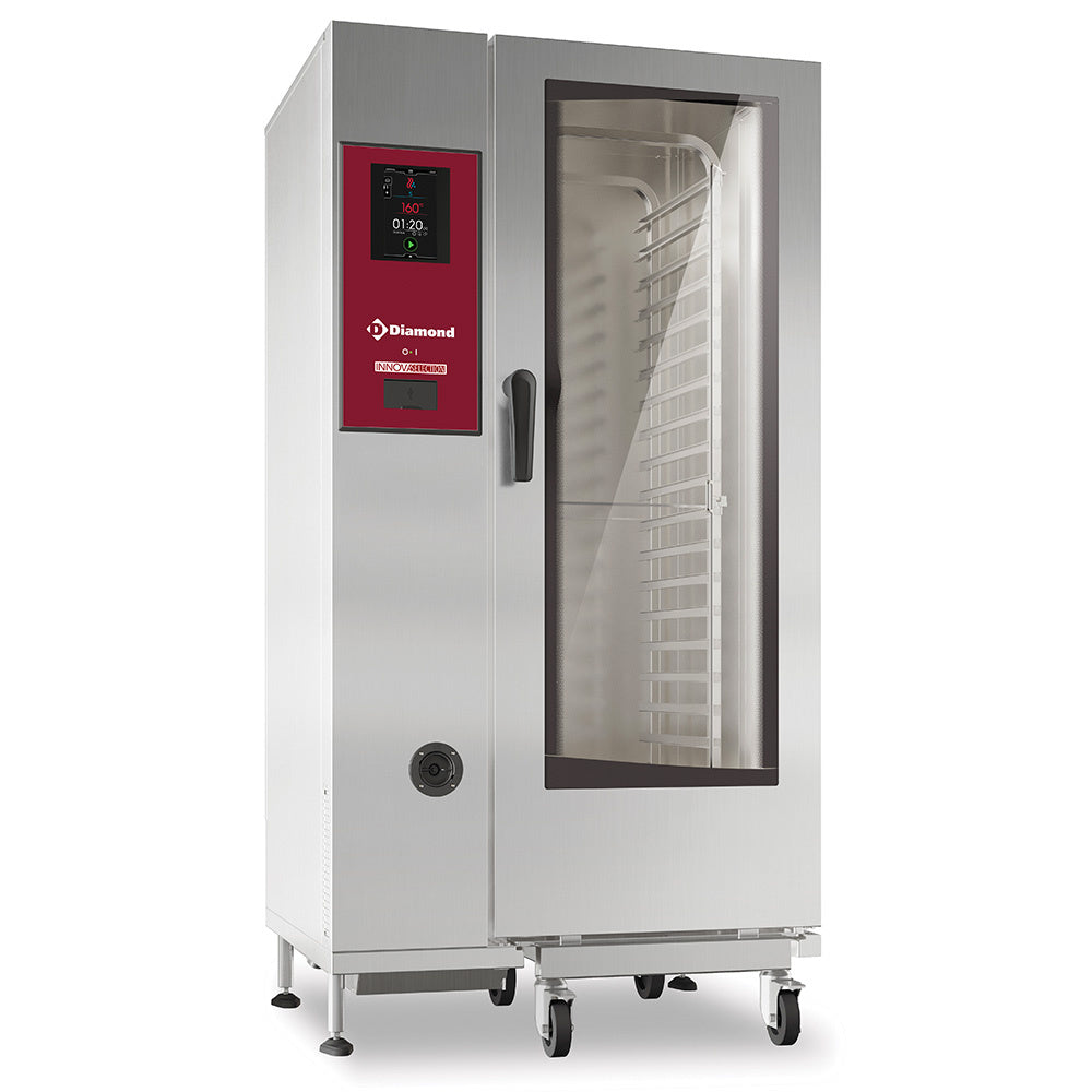 Elektro Kombidämpfer  "TOUCH" mit direkter Dampfzufuhr und Konfektionsöfen 20xGN1/1+ Reinigung - SDET/XC-20