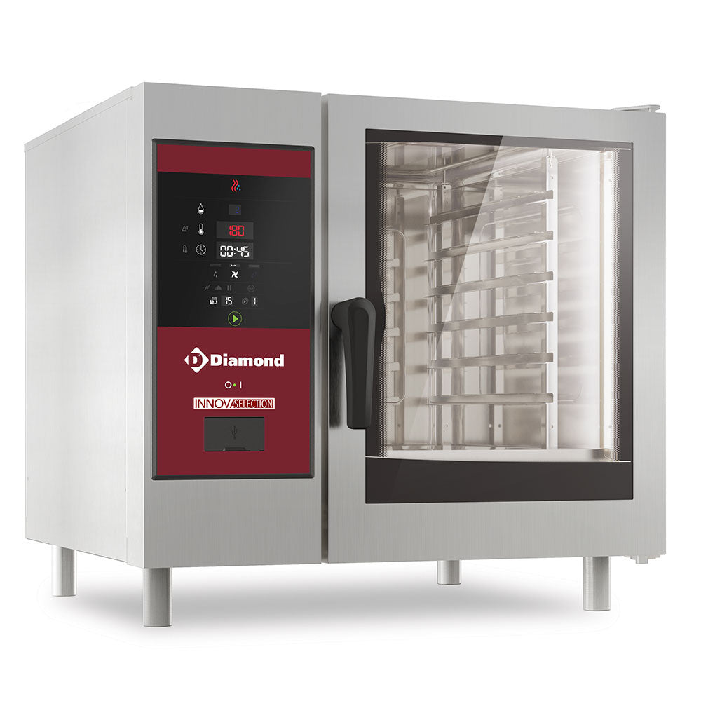 Gasofen mit direkter Dampfzufuhr und Konfektion 6x GN 1/1+ Reinigung - SDG/XC-06