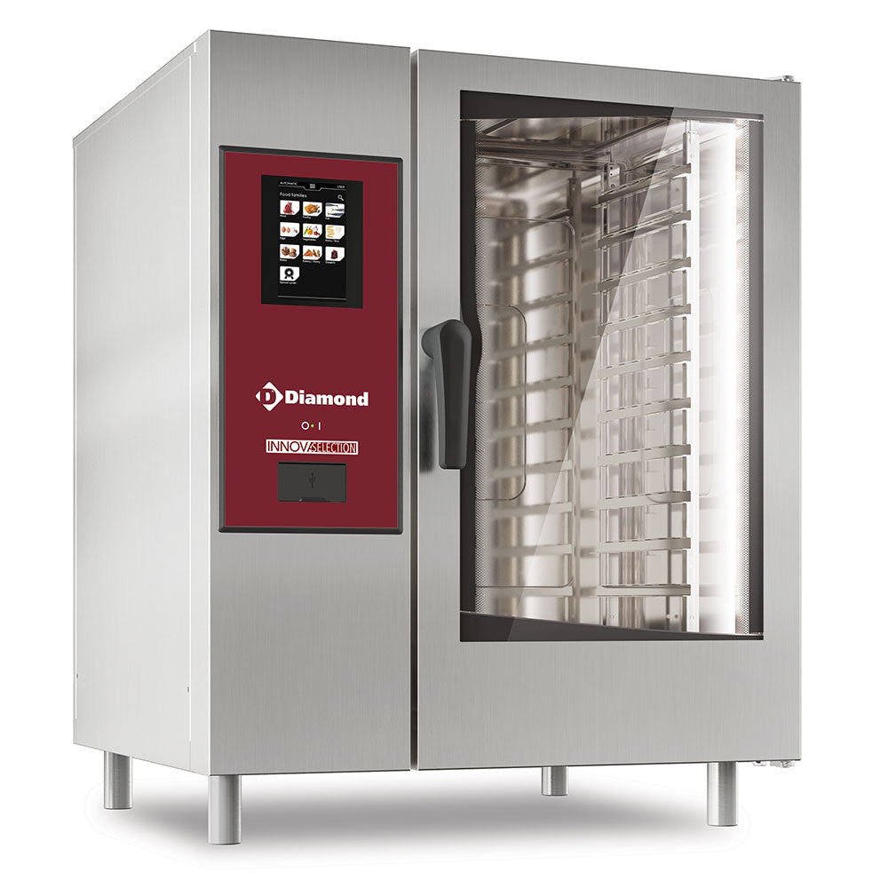 Gas Kombidämpfer  "TOUCH" mit direkter Dampfzufuhr und Konfektionsöfen 10x GN 1/1+Cleaning - SDGT/XC-10