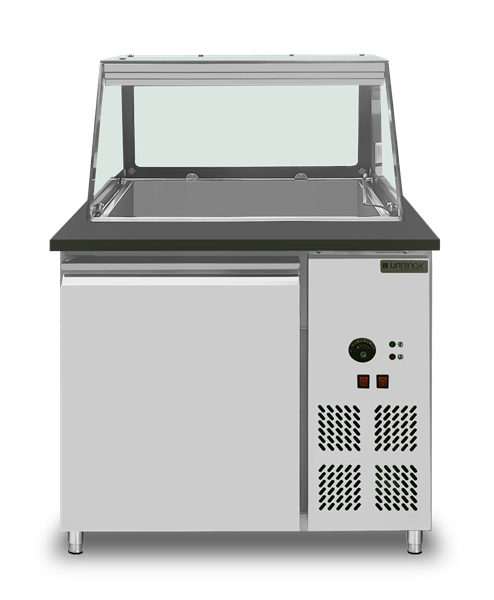 Bain-Marie-Theke â€“ 2x GN 1/1 â€“ 88 Ã— 82 Ã— 85,5 cm
