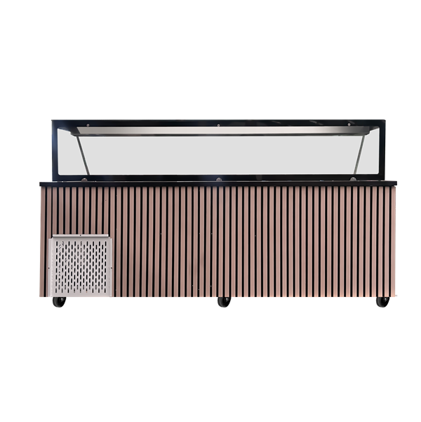 Saladette-Arbeitsbank â€“ 6x GN 1/1 KapazitÃ¤t â€“ 223x82x85,5cm