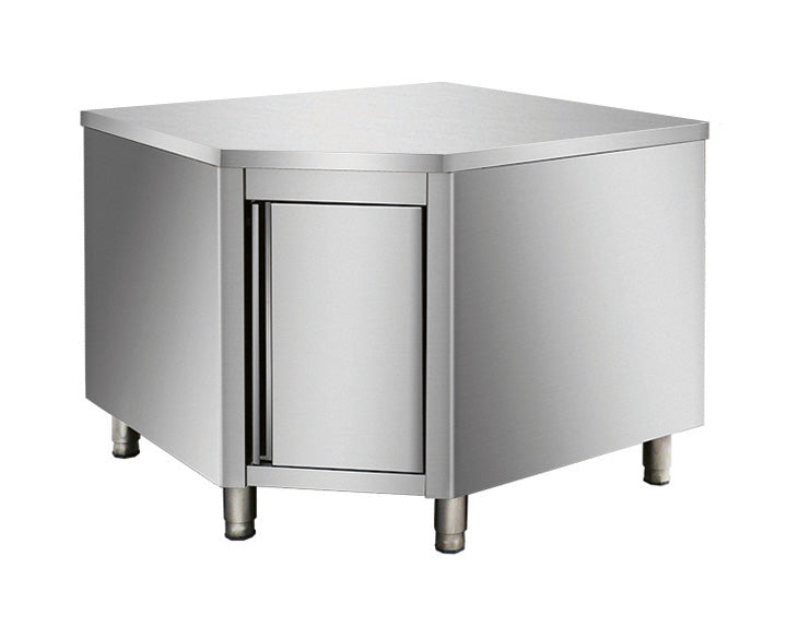 Arbeitsschrank aus Edelstahl, Eckmodul 600er Bautiefe