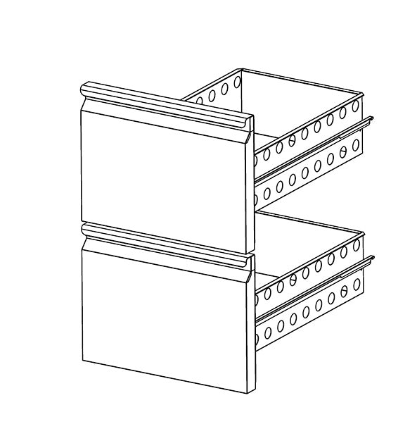 2er Schubladenblock 1/2+1/2 für Kühltisch 700 Serie - THP