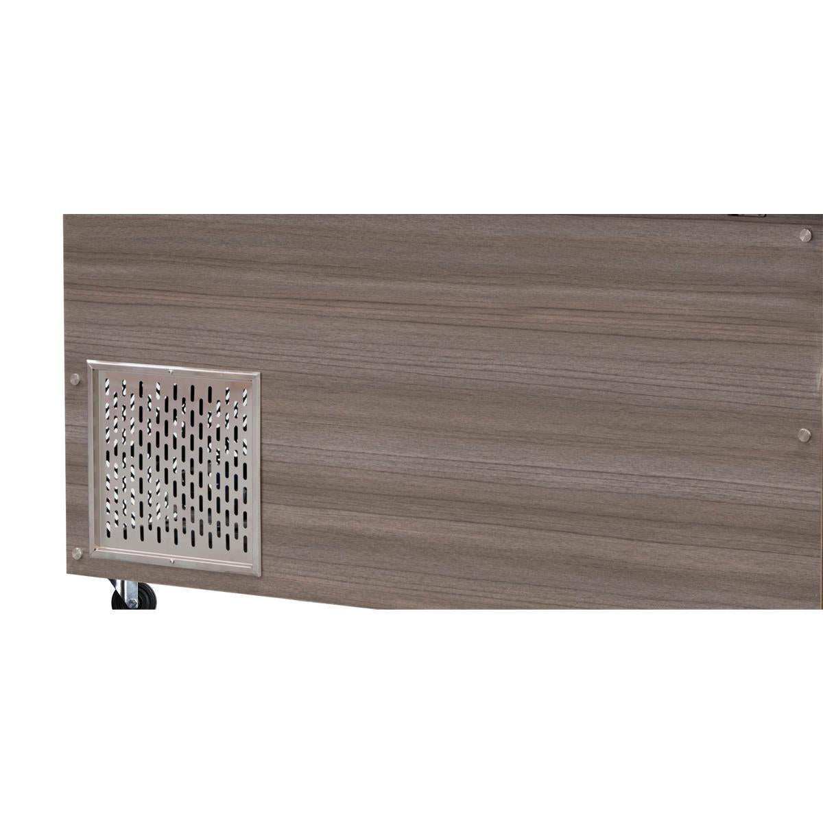 Salattheke, SNACK-Line, Kalte Theke, 6x GN1/1, Granit Star Galaxy schwarz, 223x82x85.5 Glasaufbau Klarglas ohne Zwischenablage, H=396mm