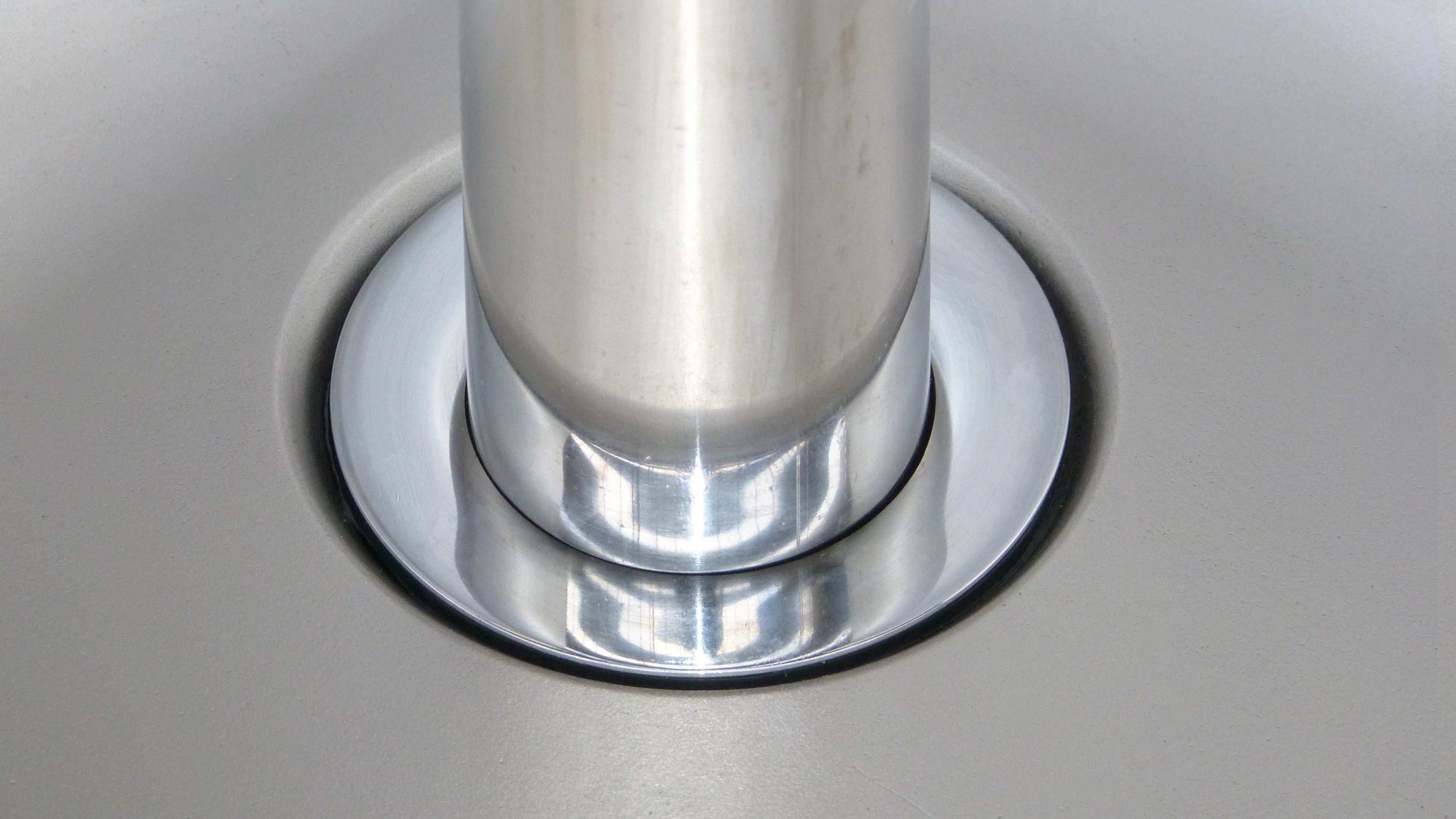 Spültisch aus Edelstahl, zwei Becken links, 180 x 70