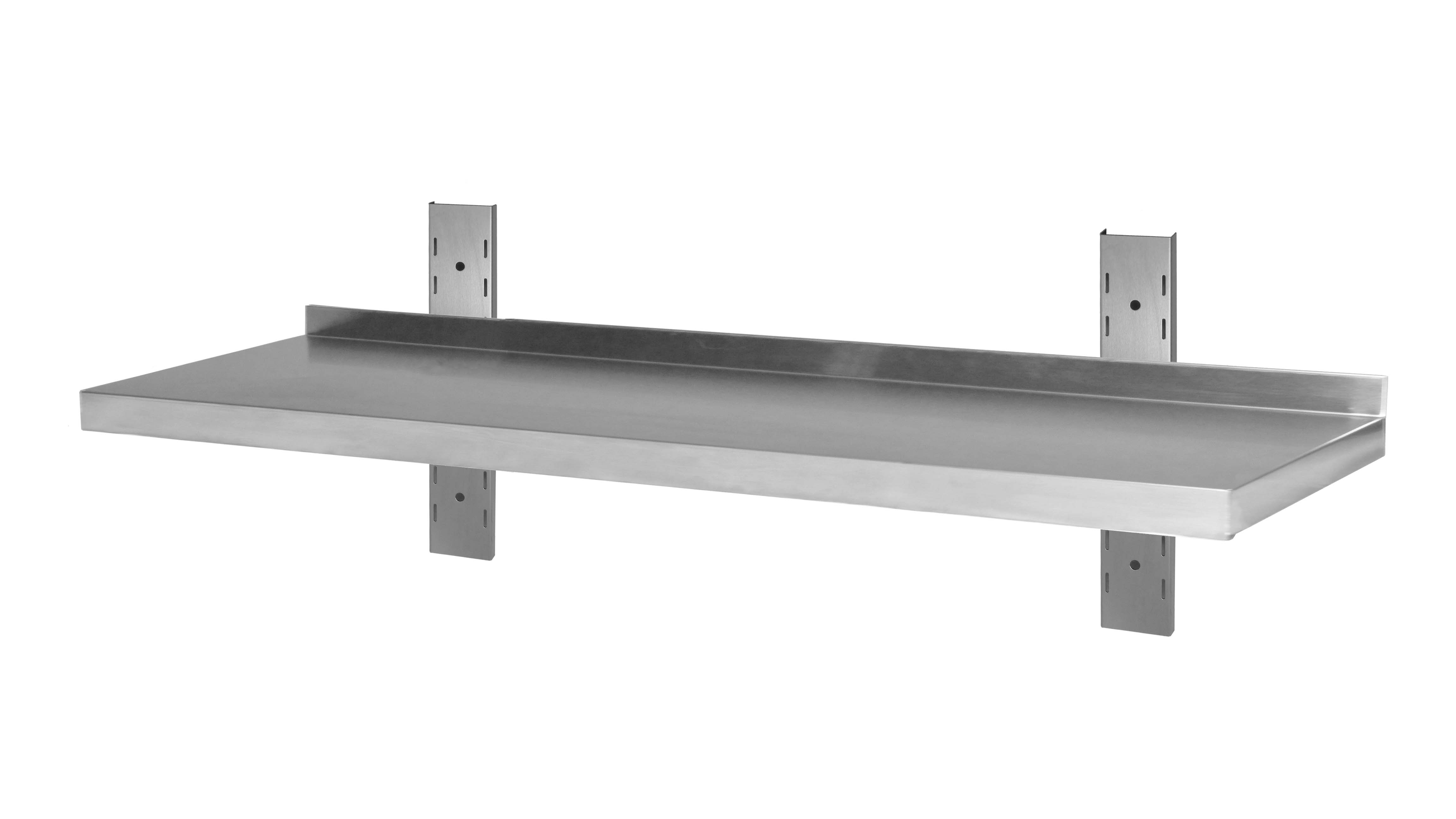 Wandbord Edelstahl verstärkt, 1 Boden, 120x30