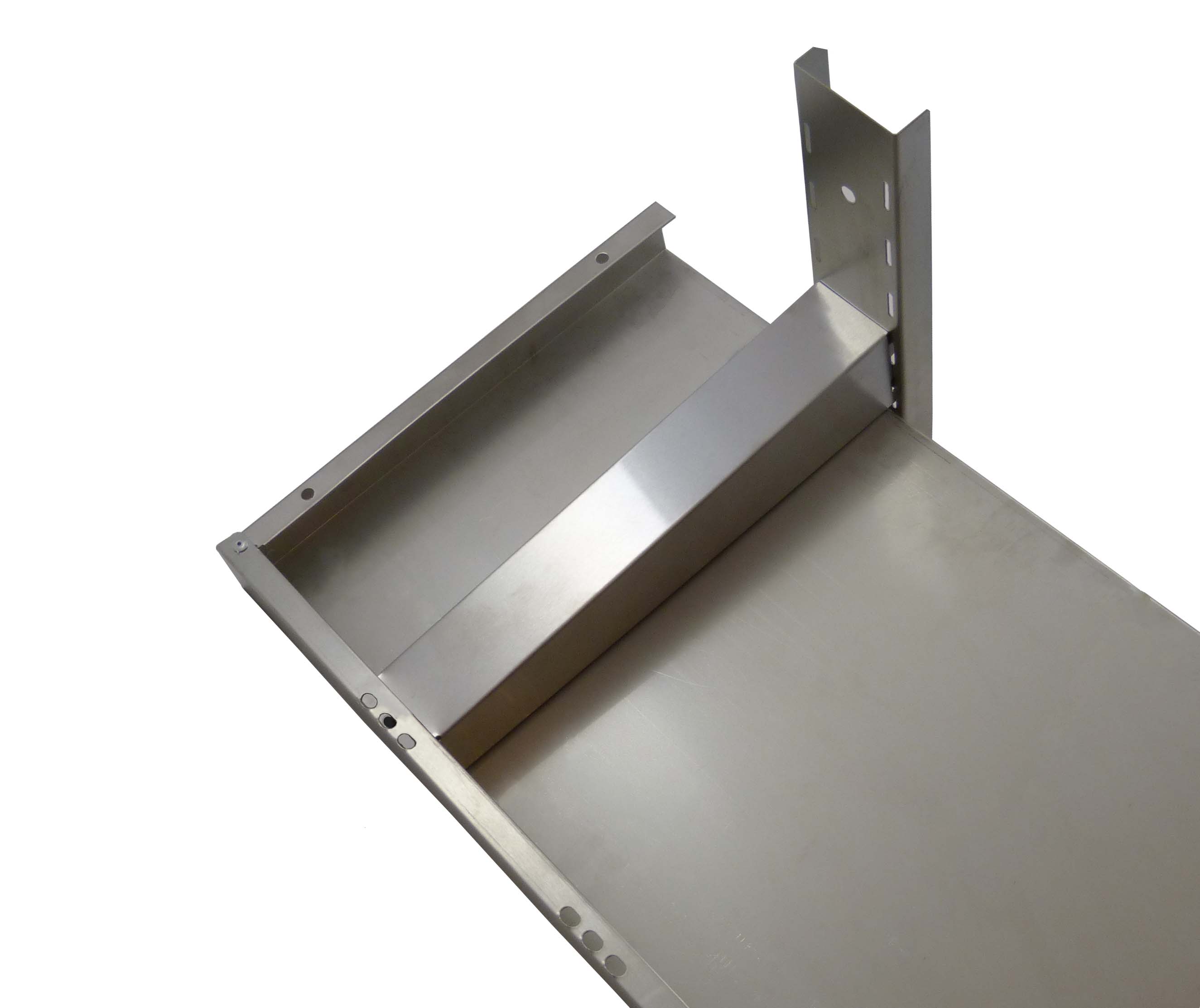 Wandbord Edelstahl verstärkt, 1 Boden, 160x40