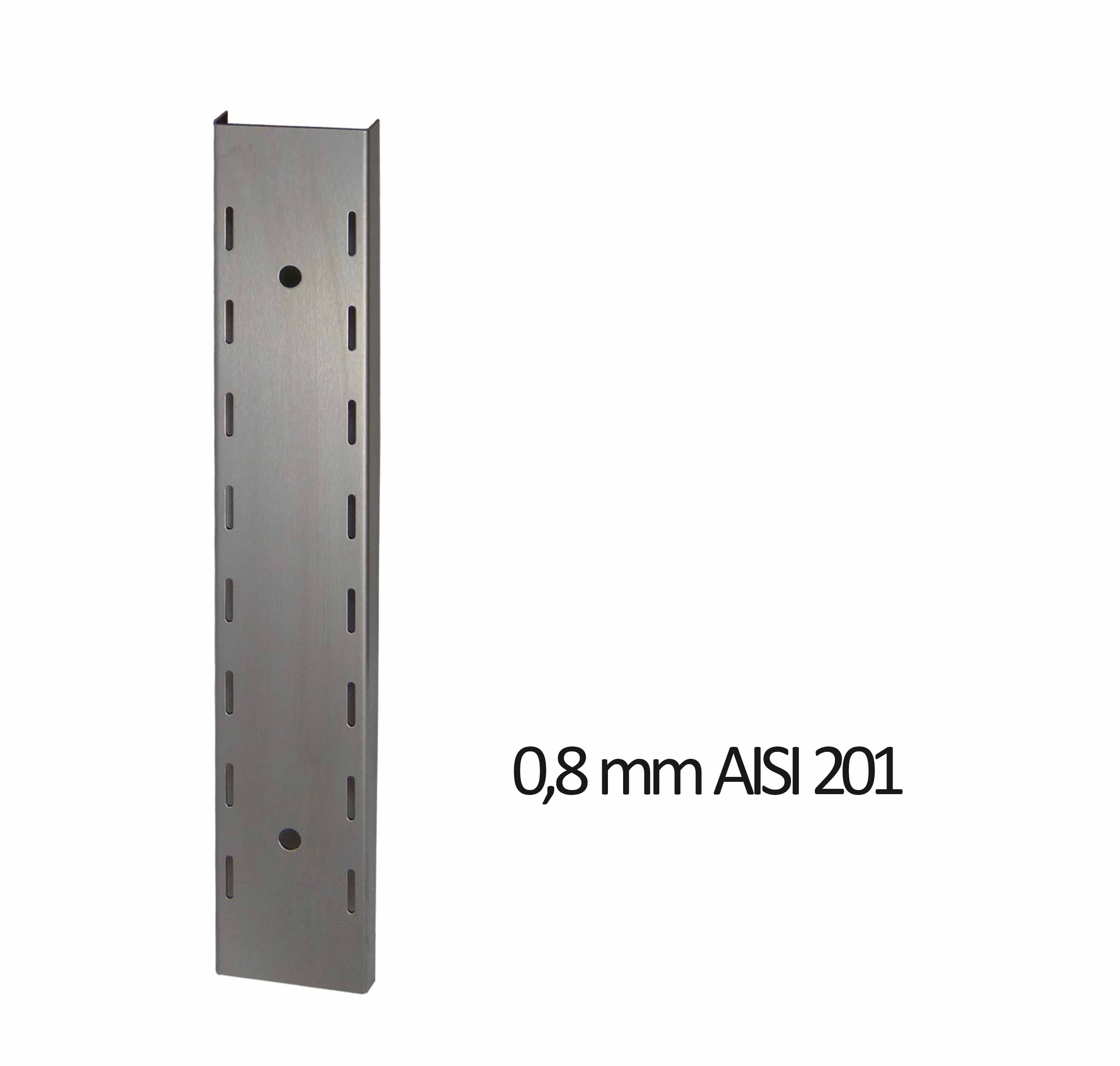 Wandbord Edelstahl, 1 Boden, 180x40