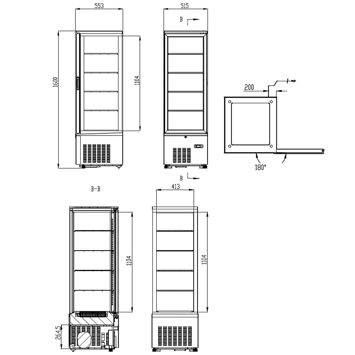 TOPLINE Kühlvitrine 4-fach / 237 Liter "weiß"
